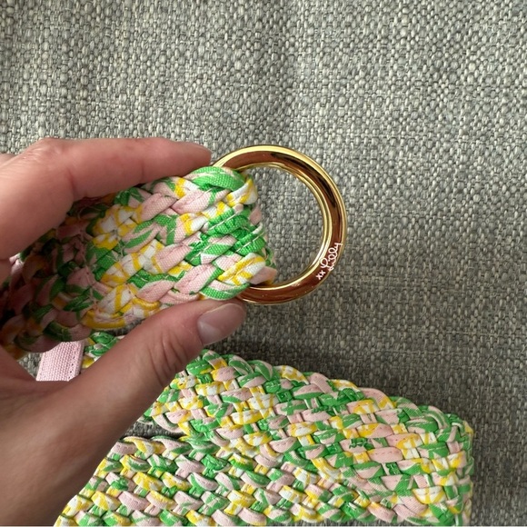 New Lilly Pulitzer Sunny Summer Braided Woven Colorful Fabric Belt - Picture 9 of 11